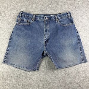 Vintage Levis 505 Jean Short Jorts Mens 40 Blue Med Wash Cut  Regular Fit Y2K 7"